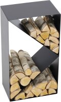 MAGNUS Brennholzregal R143 Schwarz Kaminregal Holzregal Ofenregal