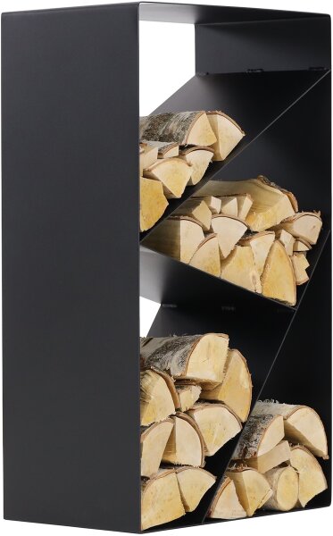 MAGNUS Brennholzregal R144 Schwarz Kaminregal Holzregal Ofenregal