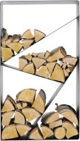 MAGNUS Brennholzregal R144 Schwarz Kaminregal Holzregal Ofenregal