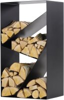 MAGNUS Brennholzregal R144 Schwarz Kaminregal Holzregal Ofenregal