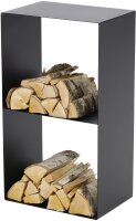 MAGNUS Brennholzregal R145 Schwarz Kaminregal Holzregal Ofenregal