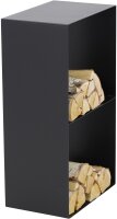 MAGNUS Brennholzregal R145 Schwarz Kaminregal Holzregal Ofenregal