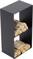 MAGNUS Brennholzregal R145 Schwarz Kaminregal Holzregal Ofenregal