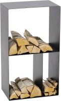 MAGNUS Brennholzregal R146 Schwarz Kaminregal Holzregal Ofenregal