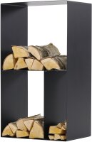 MAGNUS Brennholzregal R146 Schwarz Kaminregal Holzregal Ofenregal