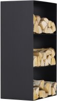 MAGNUS Brennholzregal R147 Schwarz Kaminregal Holzregal Ofenregal