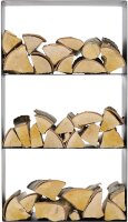 MAGNUS Brennholzregal R147 Schwarz Kaminregal Holzregal Ofenregal