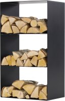 MAGNUS Brennholzregal R147 Schwarz Kaminregal Holzregal Ofenregal