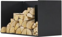 MAGNUS Brennholzregal R126 Schwarz Kaminregal Holzregal Ofenregal