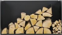 MAGNUS Brennholzregal R126 Schwarz Kaminregal Holzregal Ofenregal