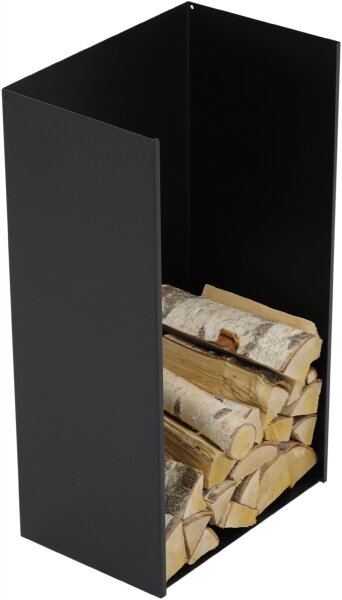 MAGNUS Brennholzregal R148 Schwarz Kaminregal Holzregal Ofenregal