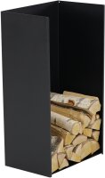 MAGNUS Brennholzregal R148 Schwarz Kaminregal Holzregal Ofenregal