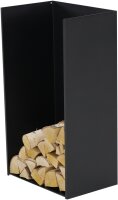 MAGNUS Brennholzregal R148 Schwarz Kaminregal Holzregal Ofenregal
