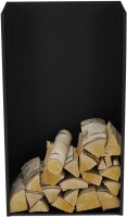 MAGNUS Brennholzregal R148 Schwarz Kaminregal Holzregal Ofenregal