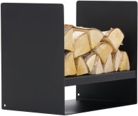 MAGNUS Brennholzregal R149 Schwarz Kaminregal Holzregal Ofenregal