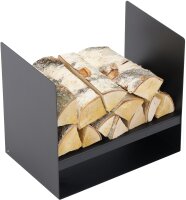 MAGNUS Brennholzregal R149 Schwarz Kaminregal Holzregal Ofenregal