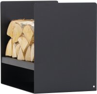 MAGNUS Brennholzregal R149 Schwarz Kaminregal Holzregal Ofenregal