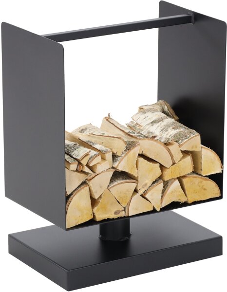 MAGNUS Brennholzregal R134 Schwarz Kaminregal Holzregal Ofenregal