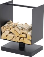 MAGNUS Brennholzregal R134 Schwarz Kaminregal Holzregal Ofenregal