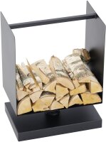 MAGNUS Brennholzregal R134 Schwarz Kaminregal Holzregal Ofenregal