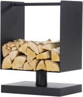 MAGNUS Brennholzregal R134 Schwarz Kaminregal Holzregal Ofenregal