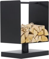 MAGNUS Brennholzregal R134 Schwarz Kaminregal Holzregal Ofenregal