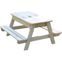 SOULET Picknicktisch mit Sandkasten Holztisch Spieltisch...