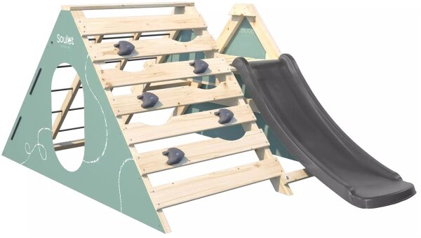 SOULET Spielturm Hercule Kinder Klettergerüst Tipi Rutsche Spielplatz 18 Monate