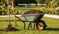 HAEMMERLIN Schubkarre BAU PLUS 120L verzinkt mit Luftrad 250kg Tragkraft