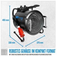 GÜDE GH 9 E Bauheizer 400V Heizgerät Heizlüfter Elektroheizer Heizgebläse 9kW