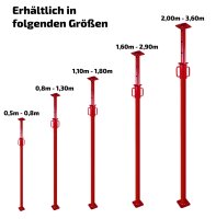 Baustütze Bausprieß Deckenstütze Fensterstütze Baustützen 0,5 - 0,8m 50Stück