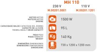 SIRL MH110 Profi Betonmischer 230V Zwangsmischer Betonmischmaschine 95L 140kg