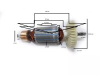 MATRIX Ersatzteil Rotor für Elektro Tauchsäge Kreissäge Säge TRS 1400-64