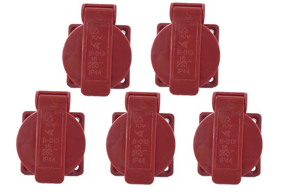 MATRIX Ersatzteil 5x Anbau-Steckdose Schutzkontaktsteckdose IP 44 16A 250 V