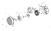 MATRIX Ersatzteil Abdeckung Lüfterrad für Stromerzeuger Generator IG 2000i
