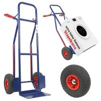 HBH® Sackkarre 200kg Luftreifen TK200LU04, hoher Ramen, blau, Transportkarre