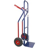 HBH® Sackkarre 200kg Luftreifen TK200LU04, hoher Ramen, blau, Transportkarre