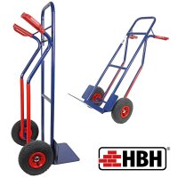 HBH® Sackkarre 200kg Luftreifen TK200LU04, hoher Ramen, blau, Transportkarre