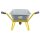 HBH® Schubkarre 85 Liter Garten Farbe gelb Profi Gartenschubkarre Luftrad 160kg