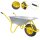 HBH® Schubkarre 85 Liter Garten Farbe gelb Profi Gartenschubkarre Luftrad 160kg