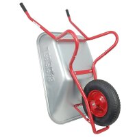 HBH® Schubkarre 85 Liter Garten Farbe rot Profi Gartenschubkarre Luftrad 160kg