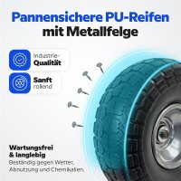 HBH Profi Schwerlast Sackkarre robuste Transportkarre 320kg pannensicher PU-Rad