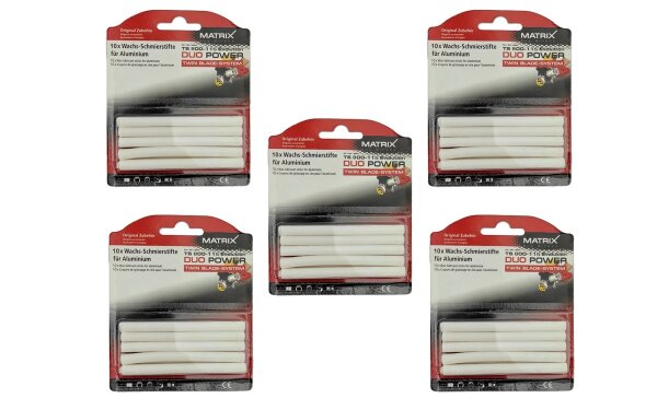 Matrix Schneidwachs Schmierstift Wachsstift 5x 10 Stück für Alu Sägeblatt