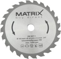 MATRIX Sägeblatt Ersatzsägeblatt 165 mm 24...