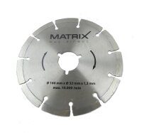 MATRIX Diamanttrennscheibe 160mm x 12mm und 160mm x32mm Kreissäge TST 1500-160