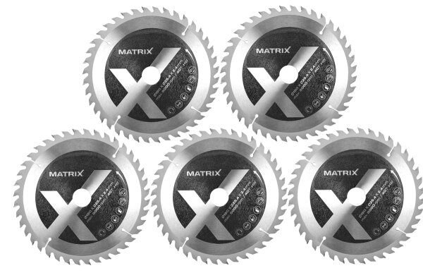 MATRIX Ersatz Sägeblatt 5er Set 190mm 40Z 25,4mm Kreissäge