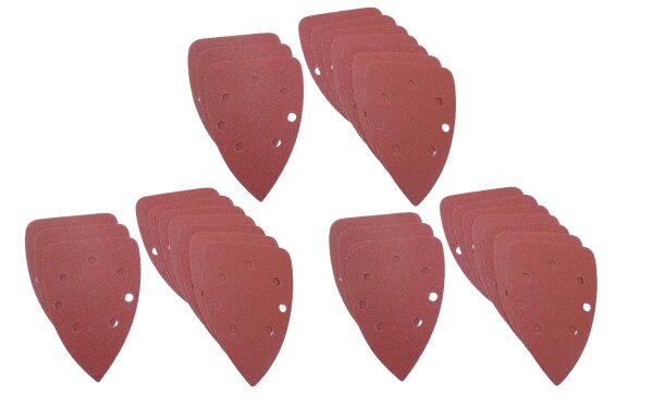 MATRIX 30 Stück Schleifpapier Set für Multischleifer ADS 7,2V Schleifdreieck