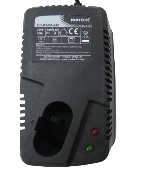 Matrix Ersatzteile Ladegerät DK-KADA-240 24V 1,85A Akku- Ladegerät Ersatzlader