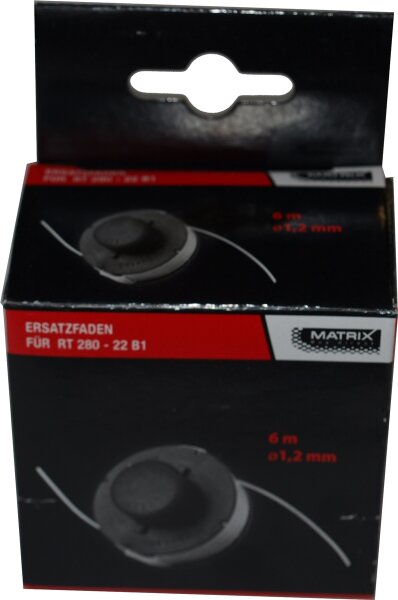 Matrix Ersatzteil Fadenspule komplett für Rasentrimmer RT280-22 6m 1,2mm