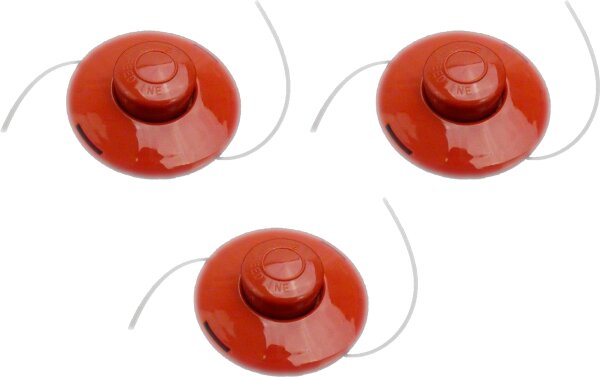 Matrix 3x Ersatzteil Fadenspule komplett für Rasentrimmer PGT 4in1 -2 |6m |2,0mm